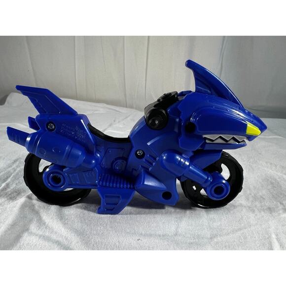 Power Rangers Shark Cycle Playskool Heroes Blue Motorcycle Only Hasbro V-3625C - Picture 10 of 12